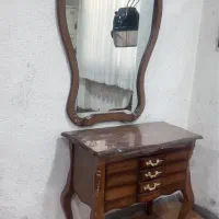 یک دست مبل استیل هفت نفره،و یک آینه و کنسول شیک|مبلمان خانگی و میز عسلی|همدان, |دیوار