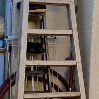 نردبان چوبی سه متری دوطرفه