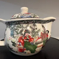 قوری چینی قدیمی نقاشی کاردست