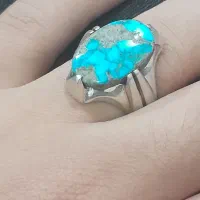 انگشتر دست ساز فیروزه نیشابور