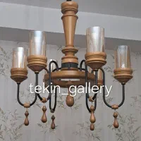 لوستر فلورا چوب و فلز