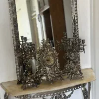 اینه شمعدان برنزی