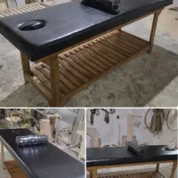 تخت ماساژ،تتو،مژه،ترولی،پاف تمام چوب