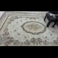 قالی دوازده متری یه دونه کرم رنگ