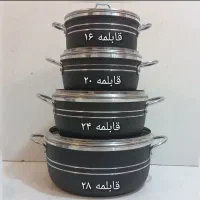 قابلمه تابه تکی گرانیتی دسته فلزی سایز 16و20و24و28