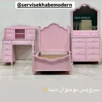 سرویس خواب نوجوان چوب و ام دی اف رنگ شده اقساطی|تخت و سرویس خواب|پردیس, شهرک صنعتی خرمدشت فاز ۷|دیوار