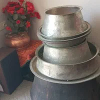 ظرف و دیگ مس قدیمی