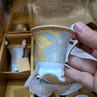 سرویس قهوه خوری ژاپنی طلا کوب