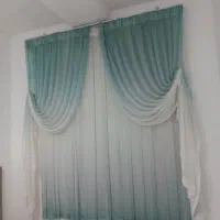 پرده سه تیکه سالم و تمیز و قیمت مناسب|پرده، رانر، رومیزی|قزوین, |دیوار