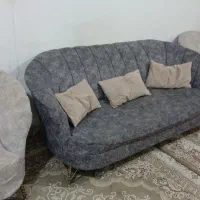 مبل راحتی صدفی پایه فلزی