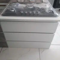 کابینت زیرگازی اماده با برش و دستگیره مخفی