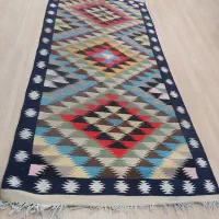 صندلی حلزونی چرمی گاوصندوق دوطبقه  کلیم دست باف