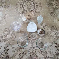 ۱۰ تکه ظروف بلوری و شیشه‌ای