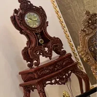 ساعت چوبی چوب تمام راش با میز عالیی