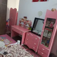 سرویس تختخواب دخترانه|تخت و سرویس خواب|مهاباد (آذربایجان غربی), |دیوار