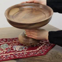 ظروف چوبی، قندان، میوه خوری، کاسه چوبی|ظروف سرو و پذیرایی|رشت, رشتیان|دیوار