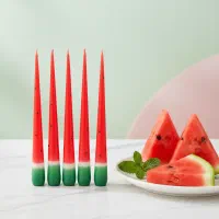 شمع قلمی هندوانه، قرمز و سبز