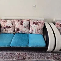 مبلمان هفت نفره با تمیز با کوسن|مبلمان خانگی و میز عسلی|شیراز, لاله|دیوار