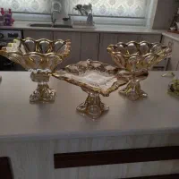 ست پذیرایی۳ تیکه طلایی رنگ