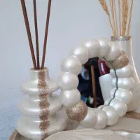 ست دکوری آرایشی صدفی طلایی|مجسمه، تندیس، ماکت|یزد, |دیوار