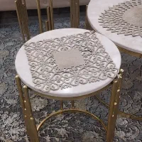 میز جلومبلی و عسلی فلزی طلایی وکیوم|مبلمان خانگی و میز عسلی|قرچک, باقرآباد|دیوار