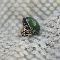 انگشتر عقیق سبز رکاب نقره|جواهرات|کرج, فاز ۲ مهرشهر|دیوار