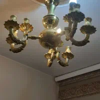 لوستر سه شاخه نه تا روشنایی جنس برنج