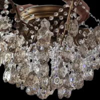 دو عدد لوستر سقفی برنجی|لوستر و چراغ آویز|سنندج, |دیوار