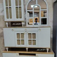 آینه کنسول 4درب حصیرخور|بوفه، ویترین، کنسول|تهران, صاحب الزمان|دیوار