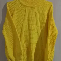 بلوز بافت ضخیم لیمویی