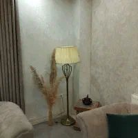 آباژور پایه استیل طلایی|چراغ خواب و آباژور|آزادشهر, |دیوار