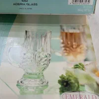 استکان پایه دار کریستال ژاپنی اصل Aderia Glass