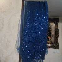 دوقوار پارچه مجلسی پولک ملیله هر دو باهم 5میلیون