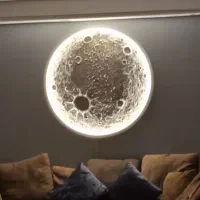 تابلو و اینه و ساعت ماه نورپردازی شده|تابلو، نقاشی، عکس|کرمانشاه, |دیوار