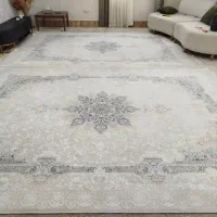 دو عدد فرش ۹متری ۱۰۰۰شانه گل برجسته بهمراه قالیچه
