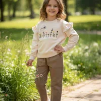 لباس دخترانه پسرانه شلوارلی لگ دورس پیراهن