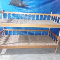 تخت چوبی سه نفره فضای باز