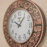 ساعت گرد قطر 60 سانت تمام چوبی بیصدا و نو|ساعت دیواری و تزئینی|تهران, پاسداران|دیوار