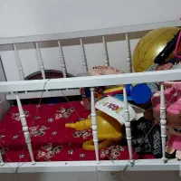 تخت کودک همراه تشک مناسب تا ۸ سال|تخت و سرویس خواب|ری, دولتآباد|دیوار