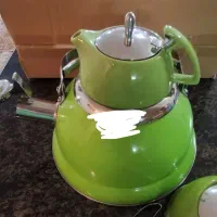 کتری استیل،شکر ریز و قندان چینی