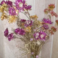 گل مصنوعی با گلدان شیک فلزی و شیشه اای|گل مصنوعی|تهران, صادقیه|دیوار