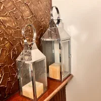 2 عدد فانوس نقره ای کاملا سالم