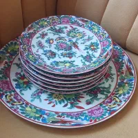 سرویس ۷ پارچه ،کیک خوری،گل مرغی قدیمی