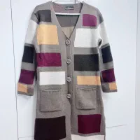 مانتوی بافت طرحدار بلند ارزان