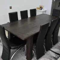 میز ناهار خوری ۸نفره|میز و صندلی غذاخوری|خشکبیجار, |دیوار
