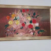 تابلو طرح سبد گل