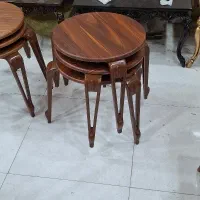 میز عسلی سه تایی گردMDFدرجه 1 تولیدی ربیعی