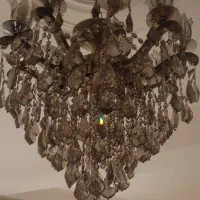 لوستر برنز و کریستال اتریشی قدیمی آنتیک ۷۰ سانتی|لوستر و چراغ آویز|تهران, اکباتان|دیوار