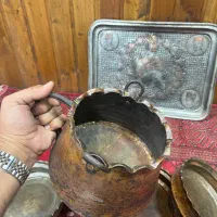 قراچه و لگنچه قدیمی مسی اصلی|کلکسیون اشیاء عتیقه|ساری, |دیوار