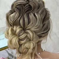 مدل شینیون موی بلوند